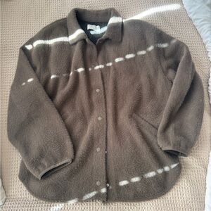 Zsupply olive fuzzy jacket